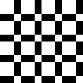 X-Trans under uniform green. A denser irregular pattern — 55.6% respond, the 20 green photosites of each 6×6 tile.