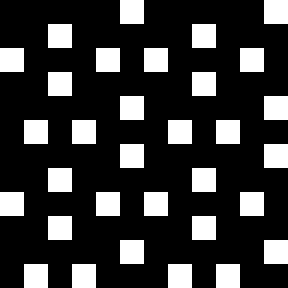 X-Trans under uniform blue. The same 22.2% pattern as red but in the blue positions of the X-Trans layout.